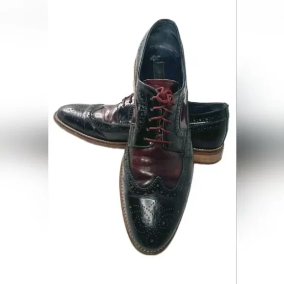 Johnston & Murphy Hannigan Wingtips Oxfords Men's Sz 10 Shoes  Brown Retail $275