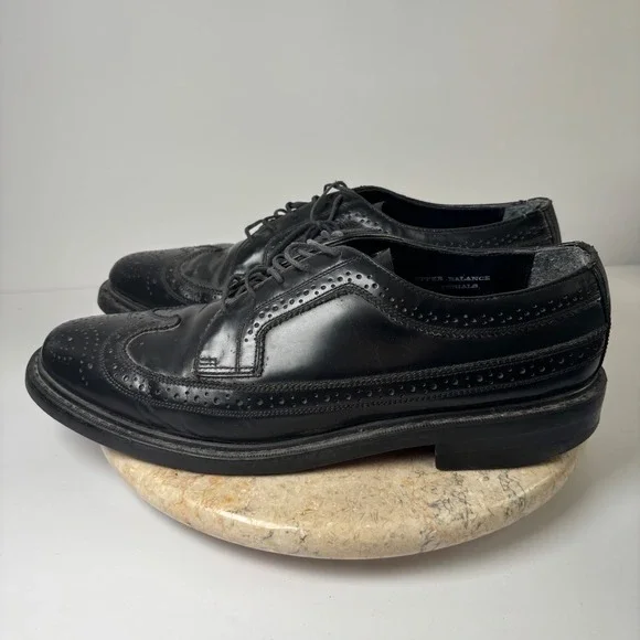 Crown Executive Collection Oxford Wingtip Mens 11D Black Leather Brogue 11189‎