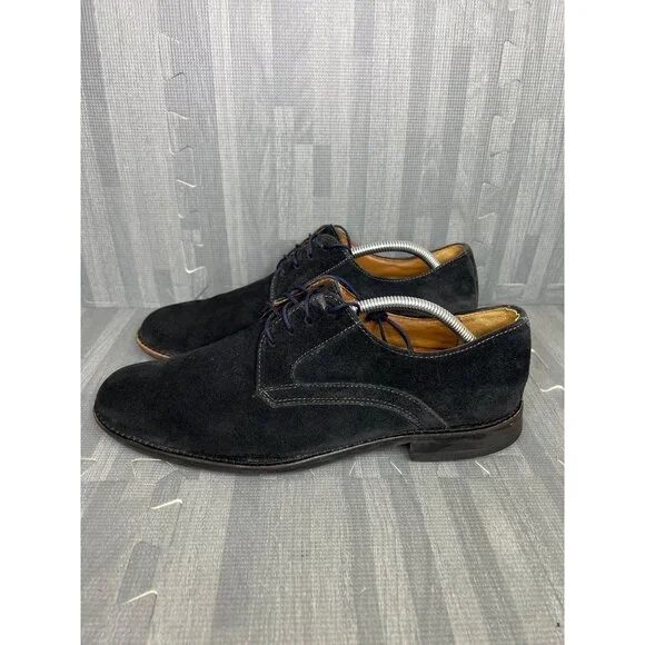 Johnston Murphy Oxford size 10 Mens Black Suede Dress Shoes