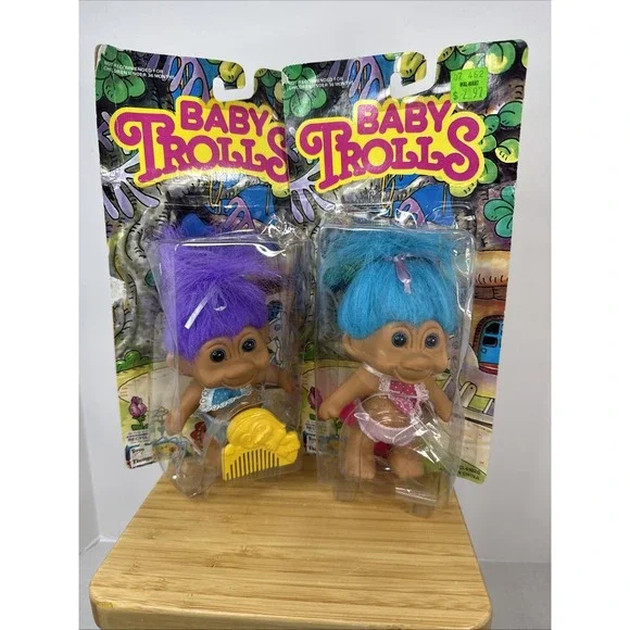 Vintage 90's Baby TROLLS Dolls 6
