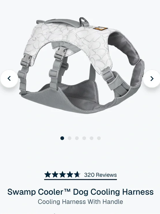 Ruffwear Swamp Cooler™ Dog Cooling Harness - medium - White and Gray