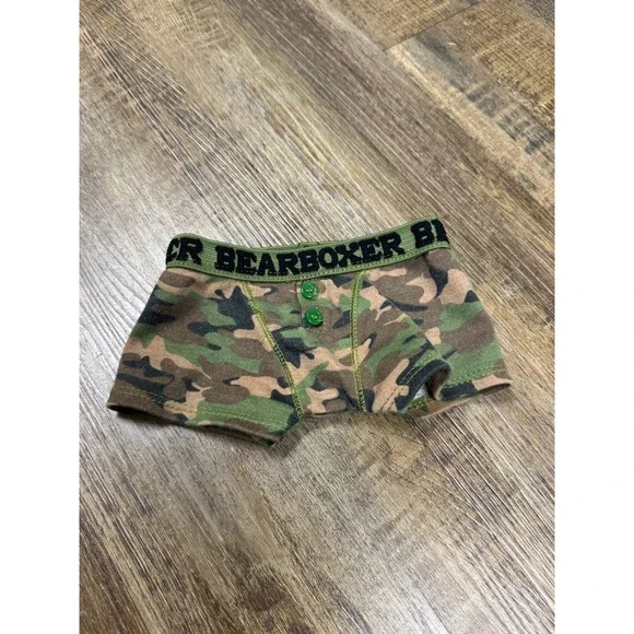 Build-A-Bear Workshop Camouflage Bearboxer Briefs Plush‎ Accessory Green Camo