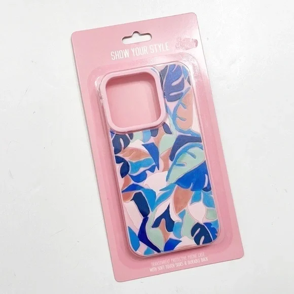 NEW Tropical print transparent protective phone case