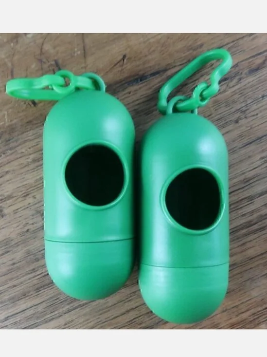 FRISCO WASTE BAG PLASTIC HOLDER BUNDLE TWO GREEN BAG HOLDERS WITH BELT CLIPS NWT
