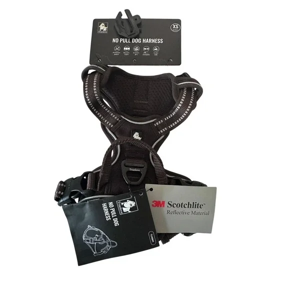 Truelove No Pull Dog Harness XS Brown New Reflective 3M Scotchlite TLH5651
