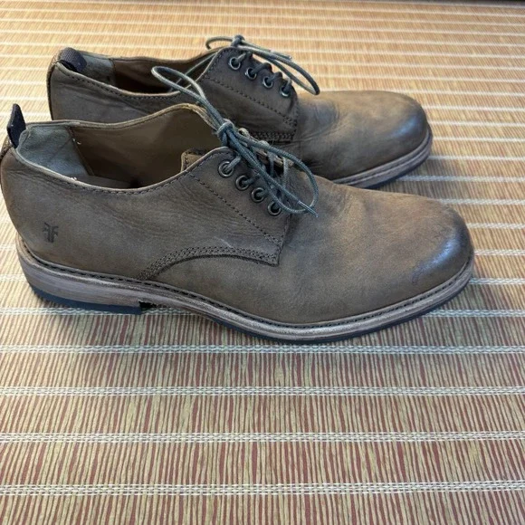 Frye Murray Oxford Dress Shoes Mens SZ 8.5 Nubuck Suede Leather Brown