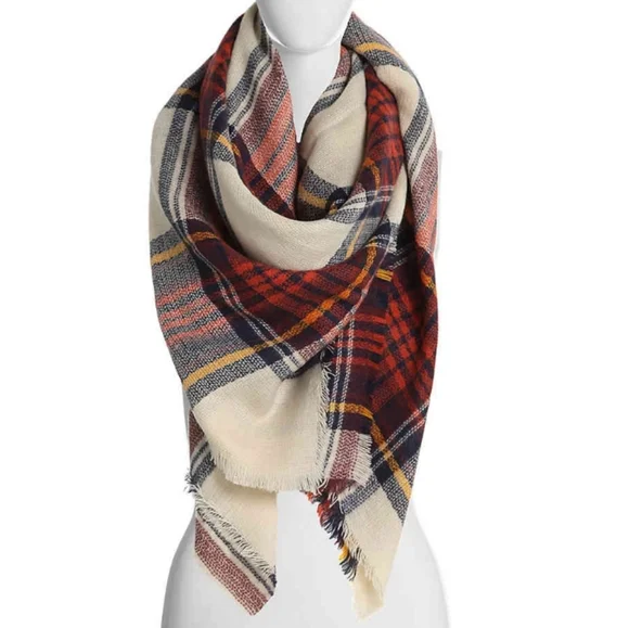 Plaid Blanket Scarf. NEW with tags