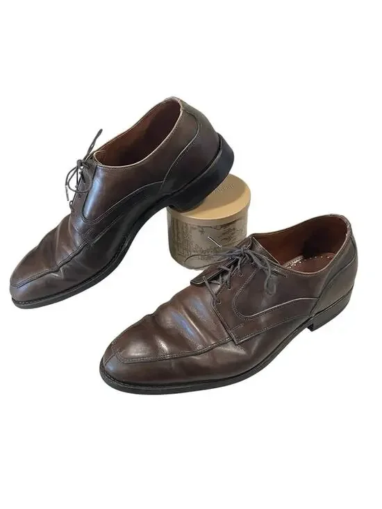 Allen Edmonds Montgomery Brown Moc Toe Lace Up Blucher Men’s Size 9.5 -Preppy