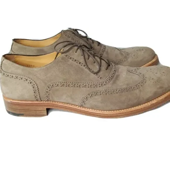 O'Keeffe Suede Wingtip Brogues Men's Shoes Size 13 M Made In Italy Retail $588