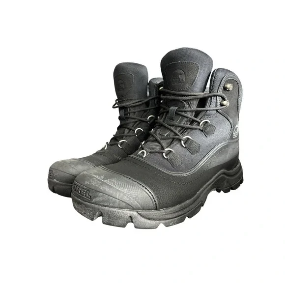 Sorel‎ Men's Waterproof Winter Snow Boots Black Size 14 Insulated Outdoor Work