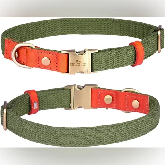 Ajustable Custom Dog Collar with Quick Release Buckle