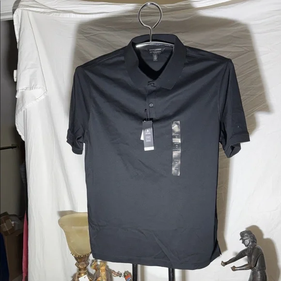 Banana Republic Men's Black Short-Sleeve Polo