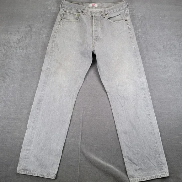 Levi's 501 Vintage Y2K Distressed Grunge Button Fly‎ Jeans Men's Actual Sz 30x29