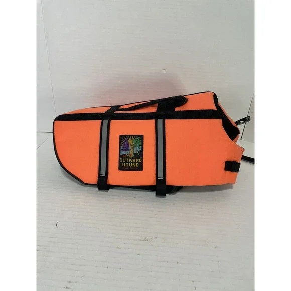 Outward Hound Pet Gear Life Jacket, Orange, Medium Adjustable