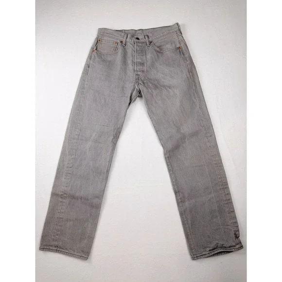 Levis 501 XX Original Fit Straight Leg Denim Mens Button Fly Grey Wash 32x32