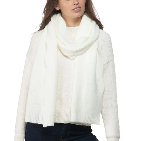 INC International Concepts Ivory Scalloped‎ Chevron Scarf