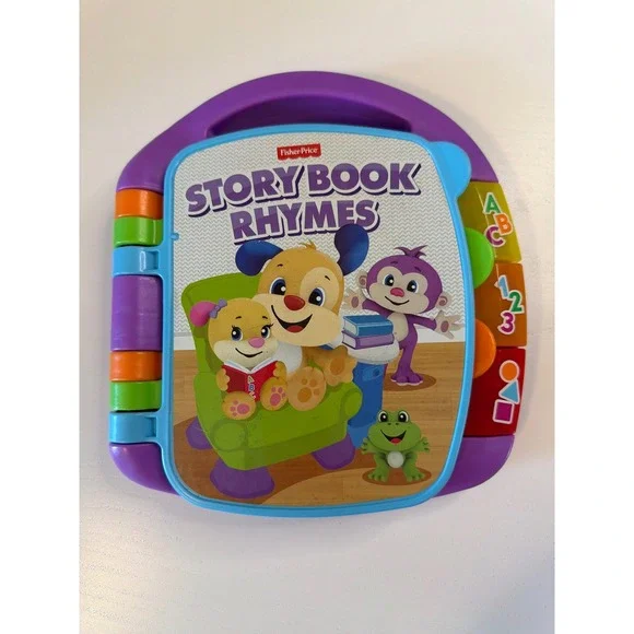 Fisher-Price Laugh & Learn Storybook Rhymes Musical Baby Toy Book ABCs 123s