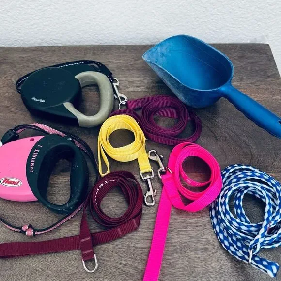 8-pc Dog Leash Pet Care Bundle Lot