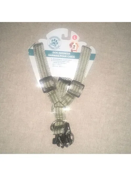 Dog Harness size Large adjustable fits dog’s chest size 20” to 26” says …