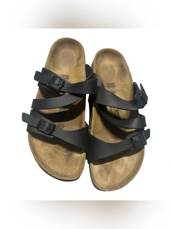 Birkenstock Black Dual-Buckle Footbed Sandals