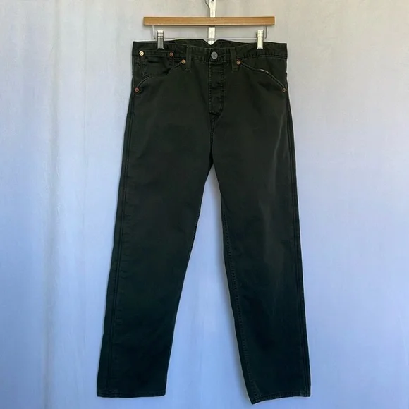 Levi's Men’s 562 Button Fly Loose Jeans Size 34x28 Green Tapered Red Tab Cotton