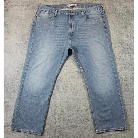 Levis 569 Loose Straight Jeans Mens 44x30 Blue Medium Wash Baggy Denim Pants