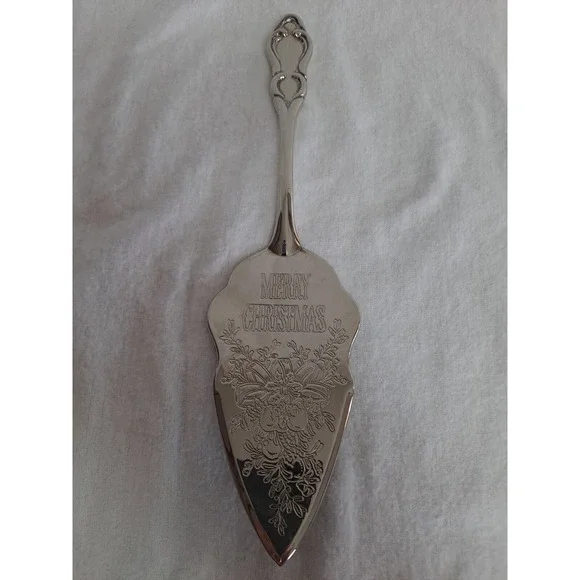International Silver Company - Silver‎ Plated Merry Christmas - Cake Pie Server