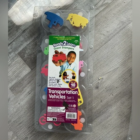 Ready 2 Learn Giant Stampers, Transportation Vehicles, Set of 10 🇺🇸