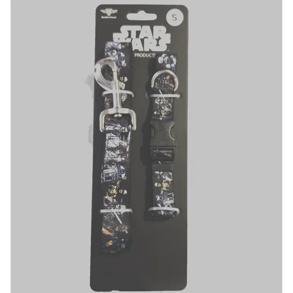 NWT Star Wars  R2-D2 C3PO Leash 5' & Adjustable Collar 10