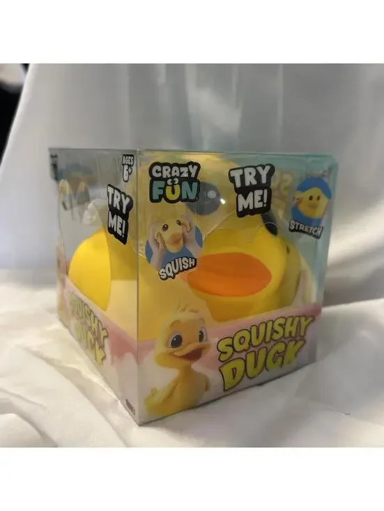 Crazy Fun Squishy Duck Tactile Squeeze Toy Yellow Orange Black Ages 4-11 Years