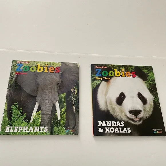 Bundle of 2 Baby Learning Books Ranger Rick Zoobies Explorer Story Time