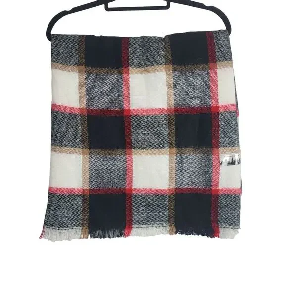 Manhattan Scarf Company Womens Scarf 75X24‎ Inch Plaid Multicolor