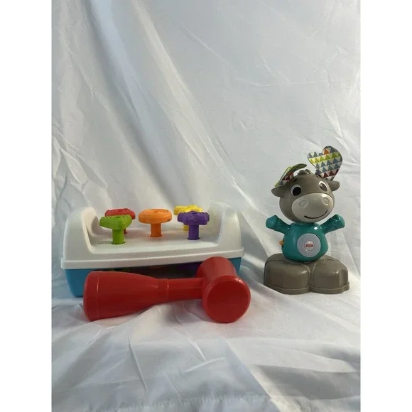 Fisher Price Linkimals Moose +‎ Tap Turn Bench Bundle