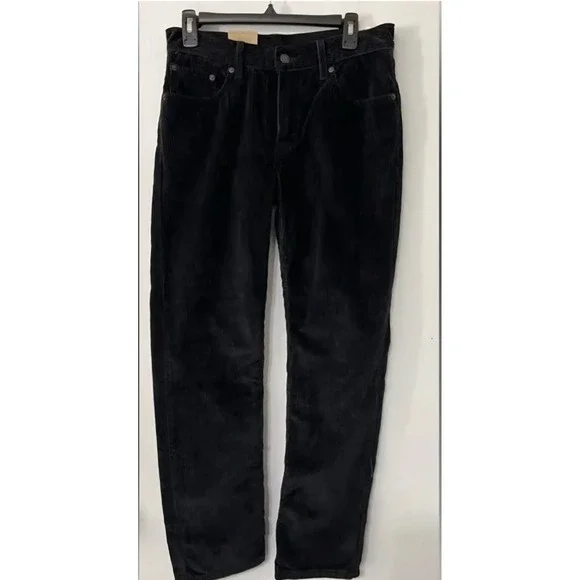 Levi's‎ Men's Corduroy Straight Leg Color Black Pants Size 27x30 And 29x30