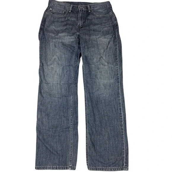 Levi's‎ 514 Jeans Mens 34x32 Straight Fit Dark Wash Denim Blue 100% Cotton