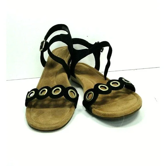 Koolaburra by UGG‎ Women's Leira Heeled Sandal Black Gold 9.5 M