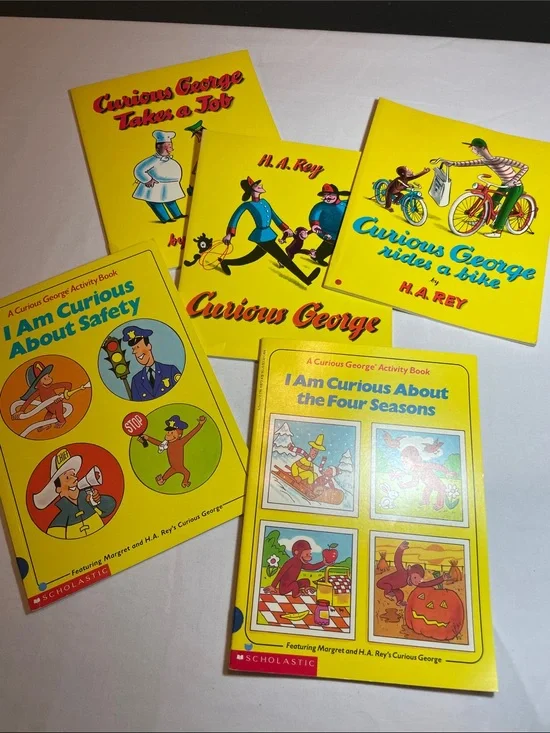 Scholastic Curious George Yellow Activity Book Set