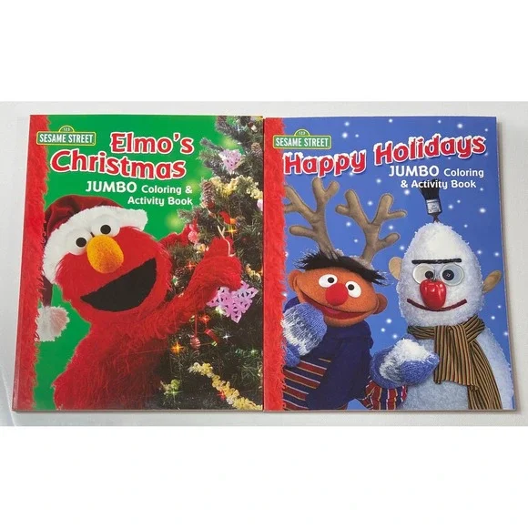 Sesame Street Elmo's Christmas & Happy Hollidays‎ Jumbo Coloring Activity Books