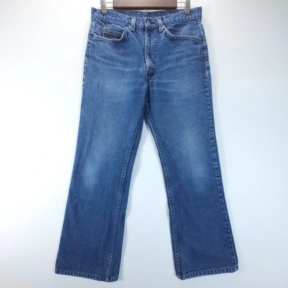 VTG Y2K Levis‎ Jeans Orange Tab Mens 32x25 Blue Straight Leg Denim USA MADE