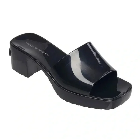 French Connection Women Slip On Open Tow Heel Sandal Size 11