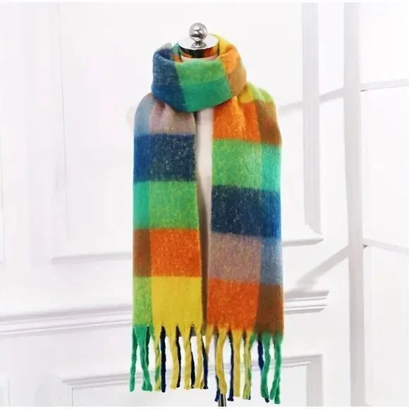 Multi color oversized scarf