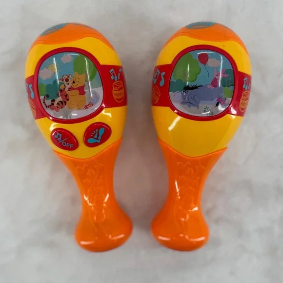 Disney Baby Winnie the Pooh Musical Maracas Kids Shaker Toy Piglet Tigger Eeyore