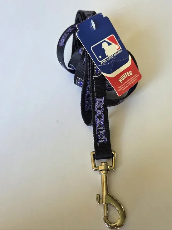 Colorado Rockies Dog Leash Lanyard MLB Baseball NWT Logo Purple Black Heavy Duty