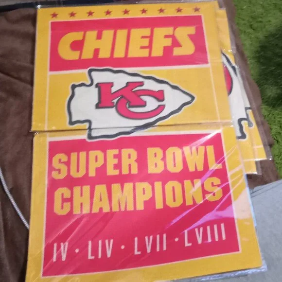 NEW Kansas City Chiefs NFL 12x18 Garden flag 4x Super Bowl Champions