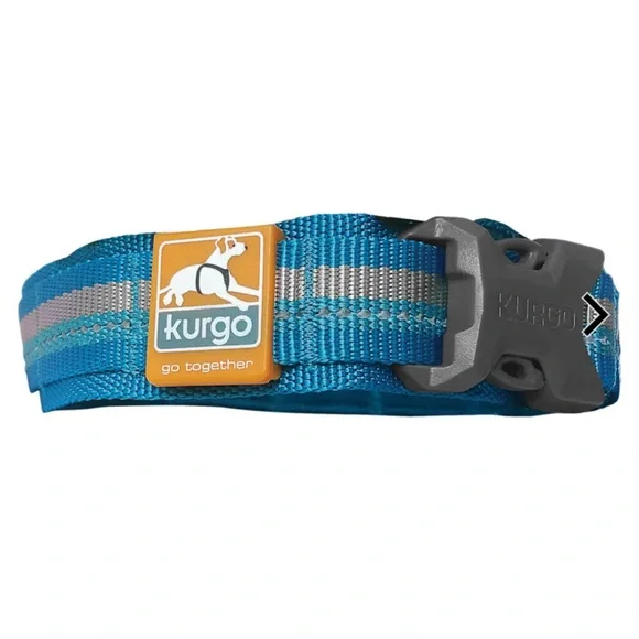 Kurgo Reflective Blue Dog Collar with Opener