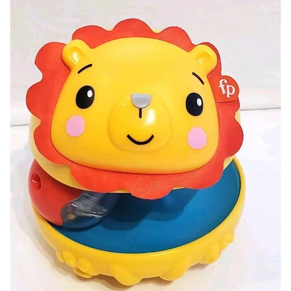 Fisher Price Bat &‎ Wobble Lion Activity Rattles And Chimes Baby Nursery