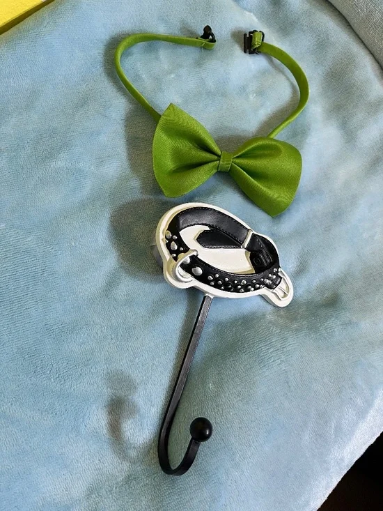 Pet Lover Bundle – Adjustable Green Bow Tie + Decorative Hook 🐾💚