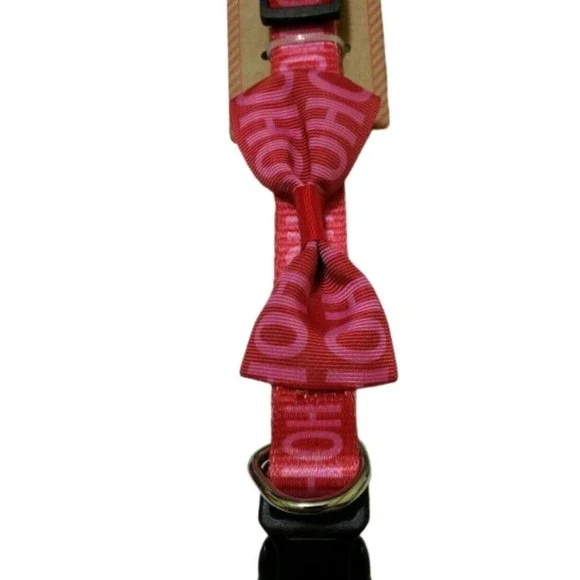 NEW SMALL MEDIUM HO HO HO BOW CHRISTMAS Dog Puppy Collar