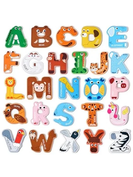 26 Magnetic Letters Alphabet ABC Fridge Magnets Educational Animal Toys