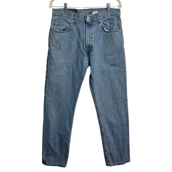 Levi's 505 Regular Fit Straight Vintage Jean Men 33x30 Blue Light Wash Cotton